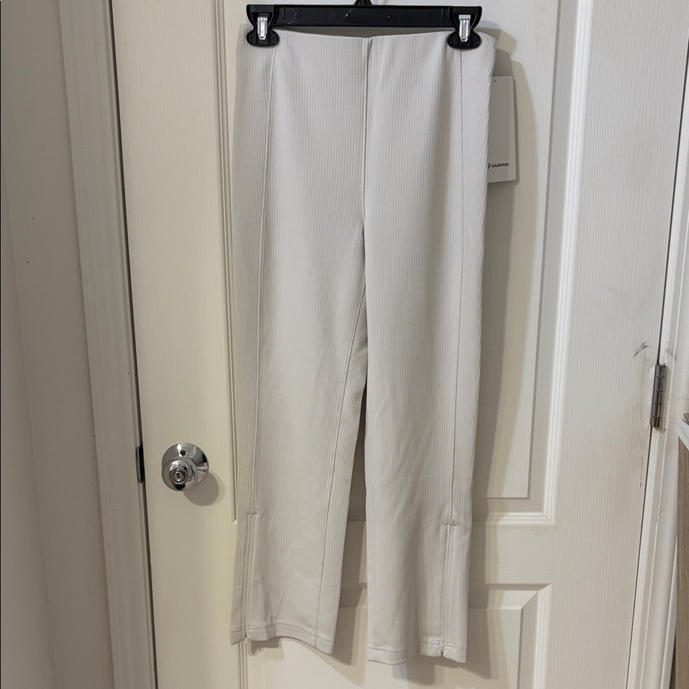 NEW lululemon athletica ribbed softstream zip-leg HR crop 25” Pull-On Pants